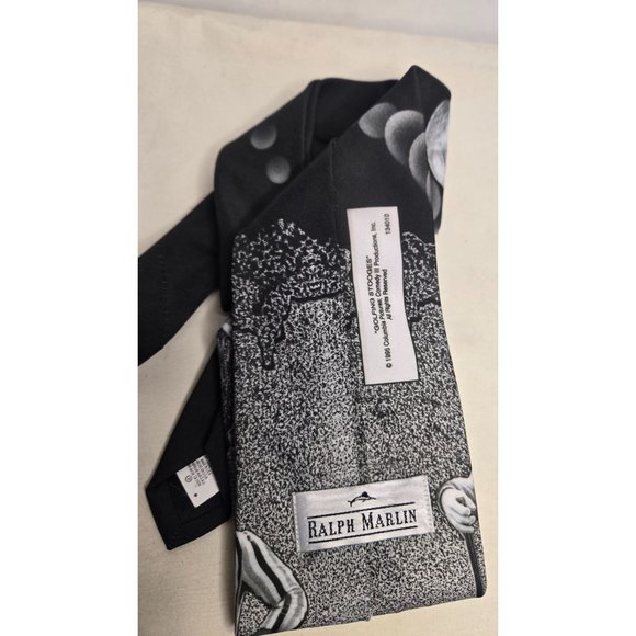 Ralph Marlin Golfing Three Stooges Black And White Tie Classic Slapstick Comedy - Picture 3 of 3